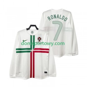 Koszulka Portugalia Cristiano Ronaldo 7 2012 Retro Wyjazdowe Koszulki Piłkarskie Długi Rękaw